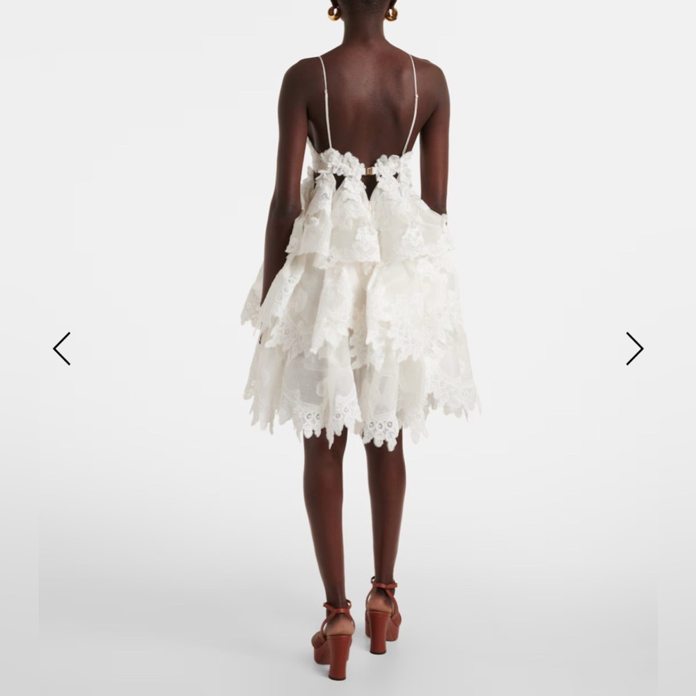 NWT Zimmermann Crush Tiered Lace Minidress
Ivory White Crush Tiered Ruffle Dress - Picture 12 of 15